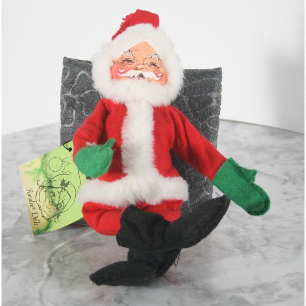 Vintage 1963 Annalee Mobilitee Posable Santa Claus Doll with Original Tag